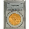 Image 3 : 1913 $20 MS64 PCGS. A lustrous and well struck yellow- 