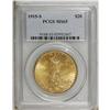 Image 1 : 1915-S $20 MS65 PCGS. Bright satiny luster and enticin 