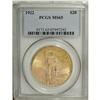 1922 $20 MS65 PCGS. A frosty yellow-gold representativ 