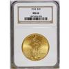 Image 1 : 1924 $20 MS66 NGC. This example displays a slightly gr 