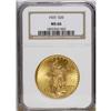 Image 1 : 1925 $20 MS66 NGC. Apricot-gold surfaces display nice 