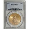 Image 1 : 1927 $20 MS66 PCGS. Rich blended apricot and green-gol 
