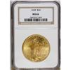 Image 1 : 1928 $20 MS66 NGC. A medley of orange, yellow, and gre 