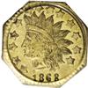 Image 1 : 1868 50C Indian Octagonal 50 Cents, BG-950A, High R.6, 
