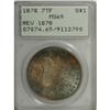 Image 1 : 1878 7TF S$1 Reverse of 1878 MS65 PCGS. Intense lilac 
