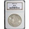 Image 1 : 1880-CC S$1 MS64 NGC. Suitably struck and subtly lustr 