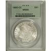 Image 1 : 1880-CC S$1 MS65 PCGS. Richly frosted devices and crea 