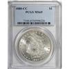 Image 1 : 1880-CC S$1 MS65 PCGS. A highly lustrous Gem marked by 