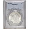 Image 1 : 1881-CC S$1 MS66 PCGS. Mostly untoned with heavily fro 