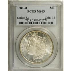 1881-O S$1 MS65 PCGS. Very frosted and brilliant, this 