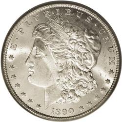 1890-CC S$1 Tail Bar MS63 PCGS. Ex: Carson City Collec 