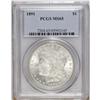 Image 3 : 1891 S$1 MS65 PCGS. VAM-2. A Top 100 Variety. Liberty' 