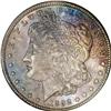 Image 1 : 1892-CC S$1 MS65 PCGS. A mixture of deep gray, rose, a 