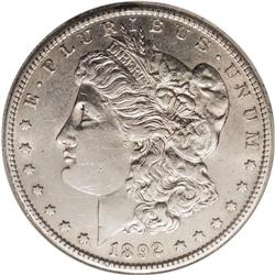 1892-S S$1 AU55 NGC. Though the mintage of 1,200,000 p 