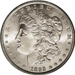 1893 S$1 MS65 PCGS. Ex: Ray George. Largely brilliant 