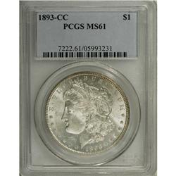 1893-CC S$1 MS61 PCGS. The final year of Carson City p 