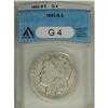 Image 1 : 1893-S S$1 Good 4 ANACS. This slate-gray key date Morg 