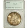 Image 3 : 1894 S$1 MS63 PCGS. Russet-brown toning deepens toward 