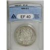 Image 1 : 1895-S S$1 XF40 ANACS. Hints of peripheral luster rema 