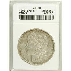 1895-S/S S$1 AU50 ANACS. VAM-3. A Hot 50 Variety. The 