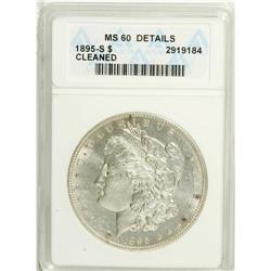 1895-S S$1 --Cleaned--ANACS. MS60 Details. Well struck 