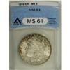 Image 3 : 1895-S S$1 MS61 ANACS. An attractive example of this p 