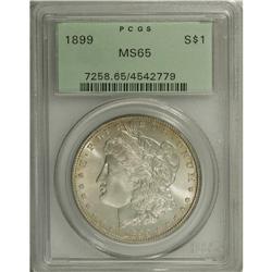 1899 S$1 MS65 PCGS. Wayne Miller Plate Coin. Brilliant 