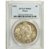 Image 1 : 1921 S$1 MS65 PCGS. A visually appealing Gem that spor 