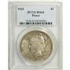 Image 1 : 1921 S$1 MS65 PCGS. Russet and violet patina in loops 