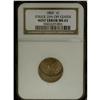 Image 1 : 1863 1C --Struck 25% Off-Center--MS63 NGC. Struck off-c 