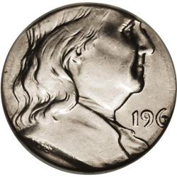 Undated Franklin 50C --Struck on a Dime Planchet--MS63 