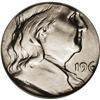 Image 1 : Undated Franklin 50C --Struck on a Dime Planchet--MS63 