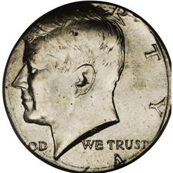 1964 50C Kennedy Half--Struck on a 25C Planchet--MS63 