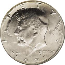 1972-D 50C Kennedy Half Dollar--Double Struck, Rotated 