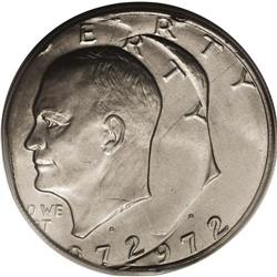 1972-D $1 Eisenhower Dollar--Double Struck, Second Str 