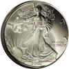 Image 1 : 2002 S$1 Silver Eagle--Partial Collar--MS66 NGC. A bro 