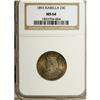 Image 1 : 1893 25C Isabella Quarter MS64 NGC. Warm reddish-orang 