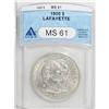 Image 1 : 1900 S$1 Lafayette Dollar MS61 ANACS. A softly lustrou 