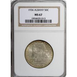 1936 50C Albany MS67 NGC. The first of Gertrude Lathro 