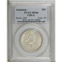 1939-S 50C Arkansas MS66 PCGS. At 2,105 pieces coined, 