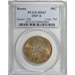 1937-S 50C Boone MS67 PCGS. A well struck Superb Gem w 