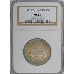 1892 50C Columbian MS66 NGC. FS-301. The 92 in the dat 