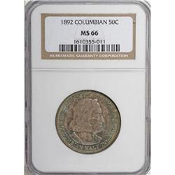 1892 50C Columbian MS66 NGC. A hint of reflectivity en 