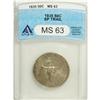 Image 1 : 1935 50C Spanish Trail MS63 ANACS. Violet-gray and sil 