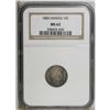 Image 1 : 1883 10C Hawaii Ten Cents MS62 NGC. Rather deeply tone 