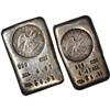 Image 1 : Pair of Nevada Silver Co. Silver Ingots. Rawhide, Nevad 