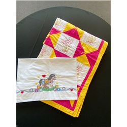 Duckies Baby Quilt & Crib Sheet