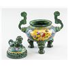 Image 3 : Chinese Cloisonne Bronze Censer with Qianlong MK