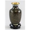 Image 2 : Chinese Bronze Cloisonne Vase with Base