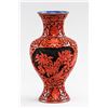 Image 1 : Chinese Red Lacquer Porcelain Vase